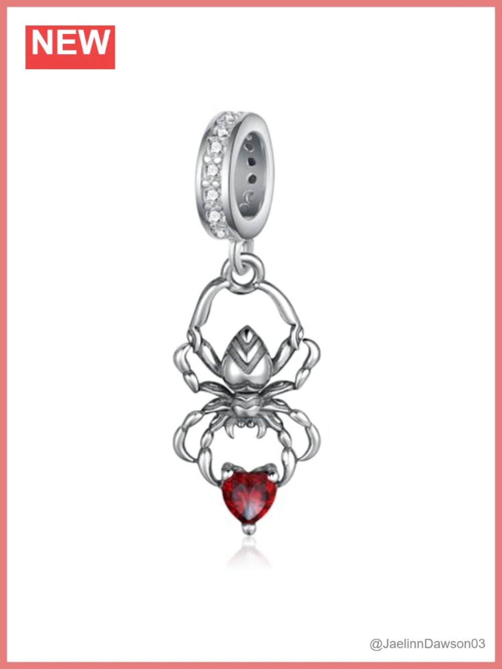 Spider Charms 925 Sterling Silver Bracelet Charms Halloween Jewelry Gift